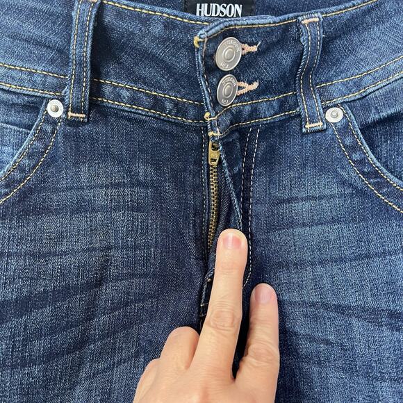 Hudson Signature Mid Rise Bootcut Jeans Blue Italian Stretch Denim Women's 28 - Picture 5 of 10